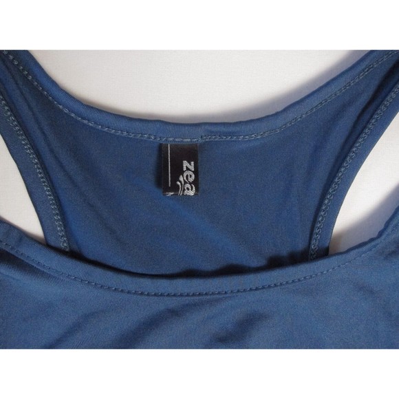 Zeagoo Prussian Blue Ruched Bodycon Stretch Sleeveless Midi Dress Size M - Picture 4 of 9